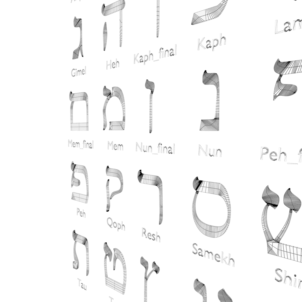 hebrew-alphabet-letters-3d-turbosquid-1406147