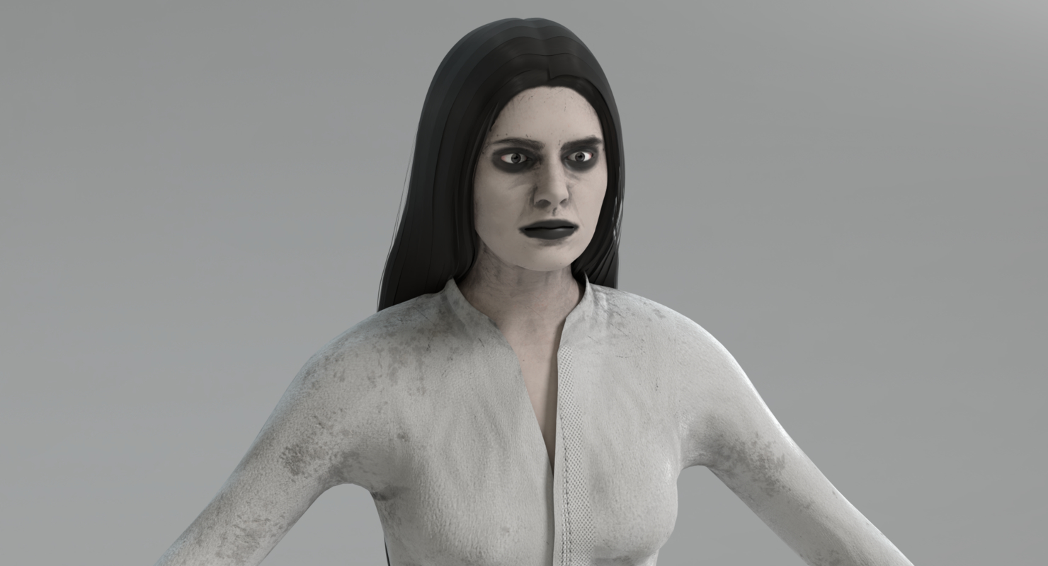 3D female ghost model TurboSquid 1406157
