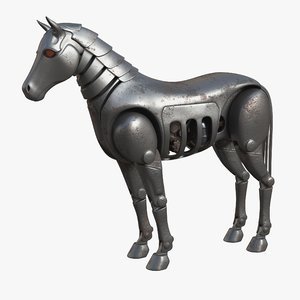 3D iron horse modeled model