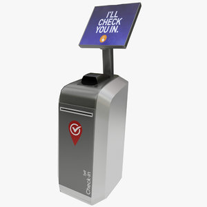 3D realistic check-in kiosk