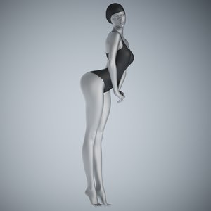 swim suit girl 3D model