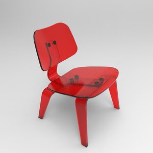 eames lounge chair wood 3D model
