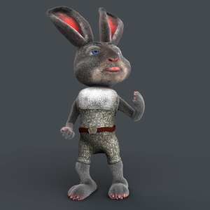 cartoon rabbit 3D model