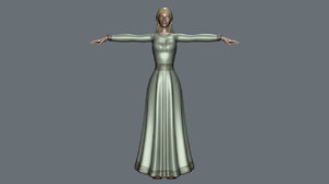 3D model female character lady woman