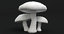 3D mushroom amanita chanterelle morel