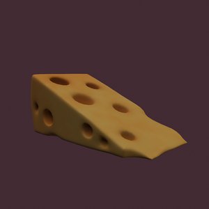 holed cheese 3D model