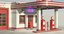 3D model vintage gas station