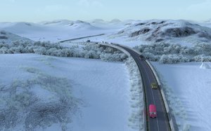 3D model road snow trans-siberian terrains