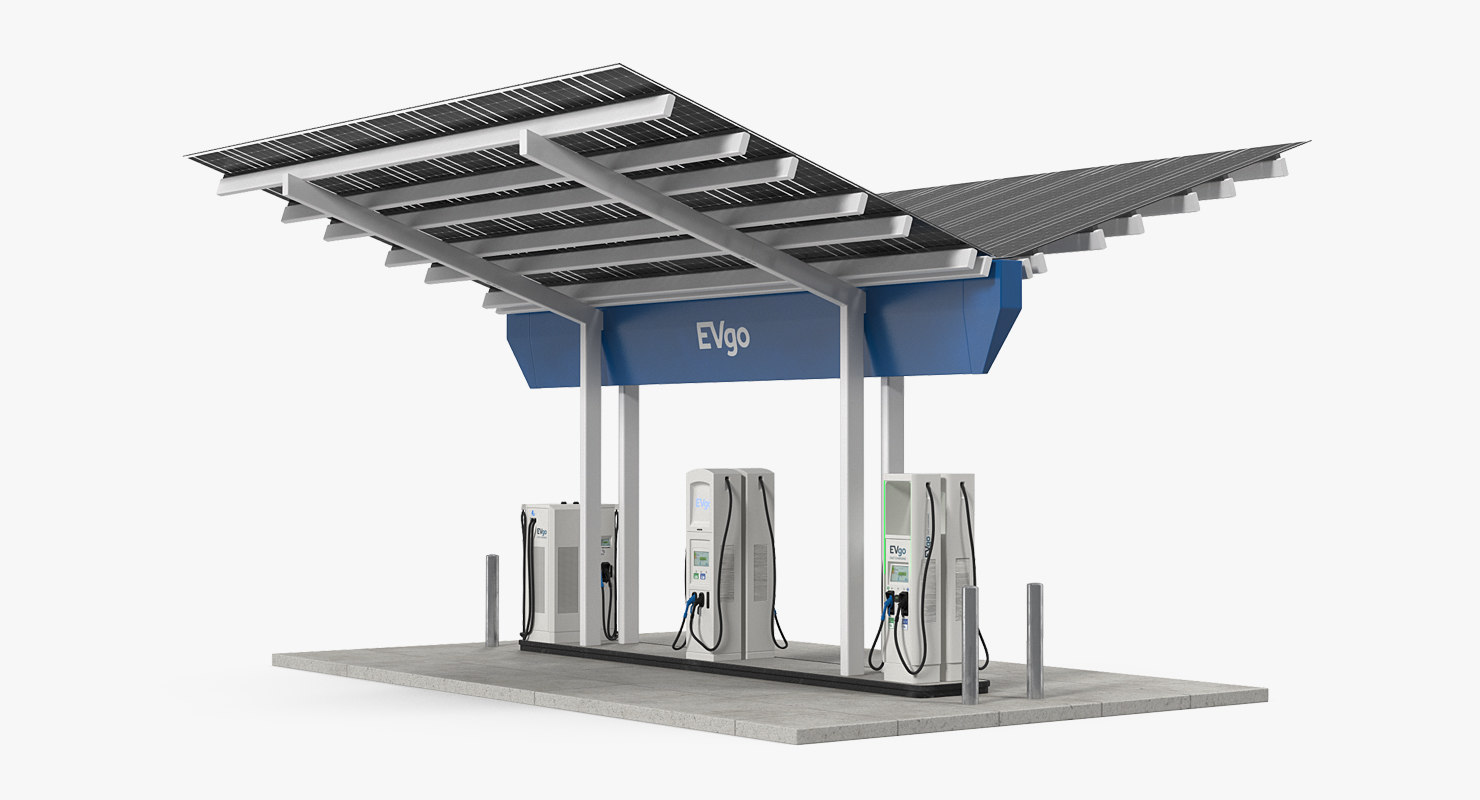 3D Evgo Fast Charging Station Model - TurboSquid 1407067