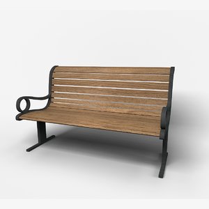 bench seat 3D model
