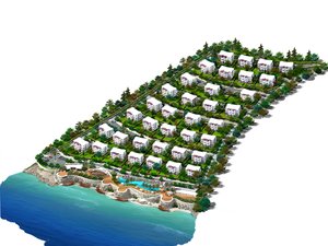 seaside homes sea 3D model