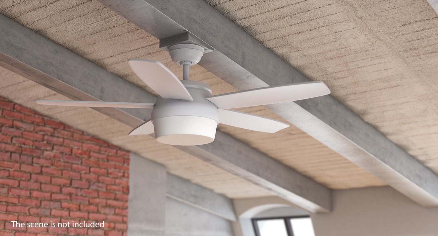 白色吊扇3d模型