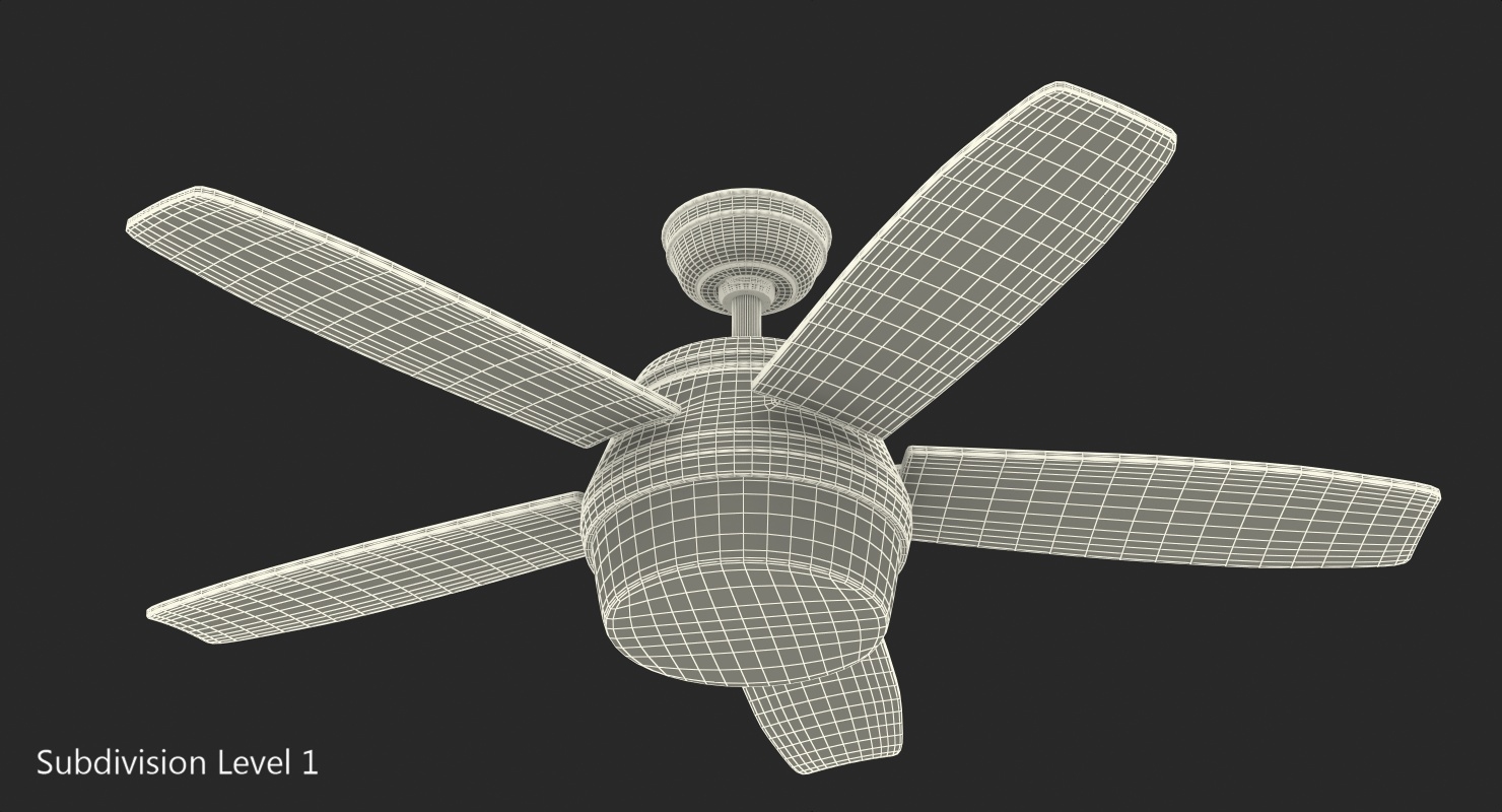白色吊扇3d模型