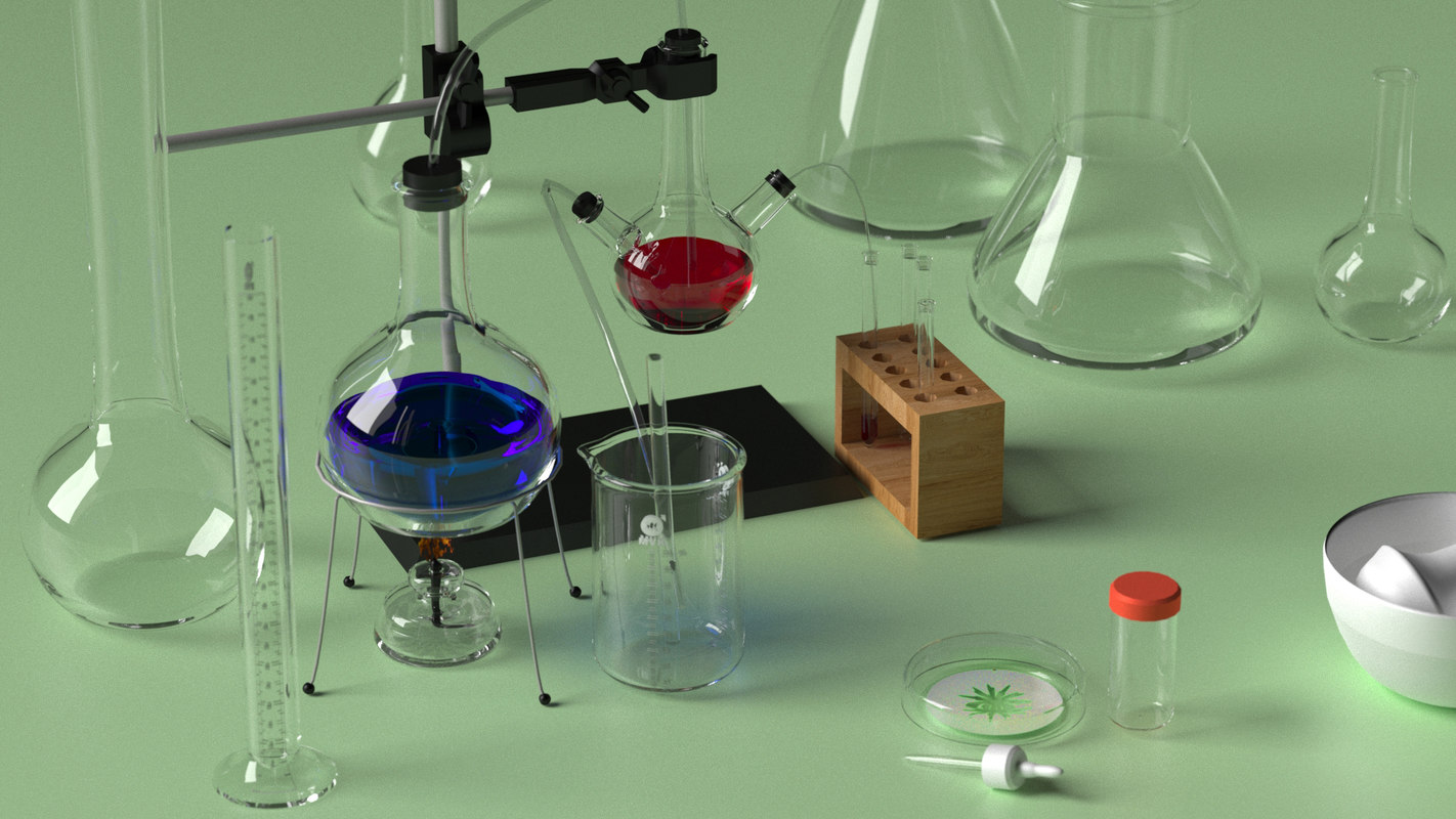 Lab equipment set model - TurboSquid 1407254