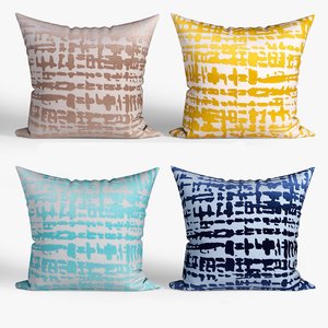 decorative pillows set 063 3D model