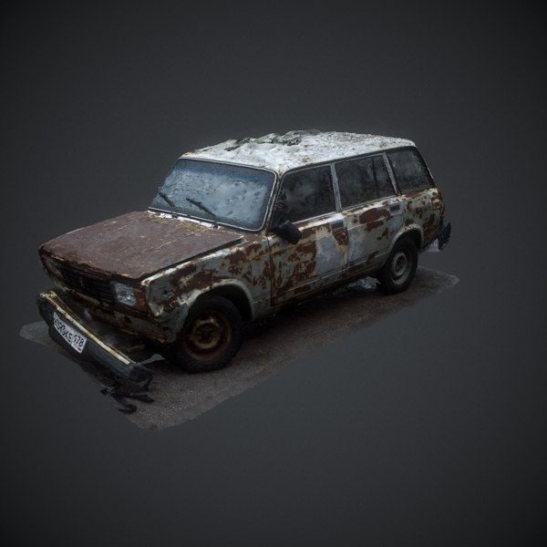 錆びた車ラダ43dモデル Turbosquid