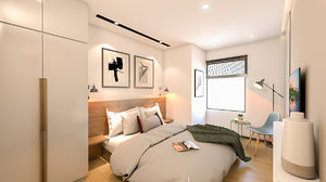 apartment bedroom interior 3D model