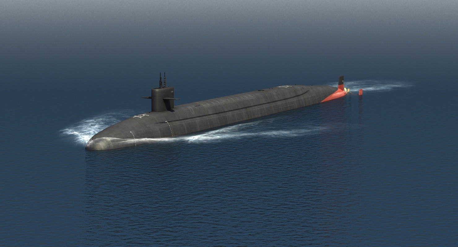Ohio class submarine 3D model - TurboSquid 1407510