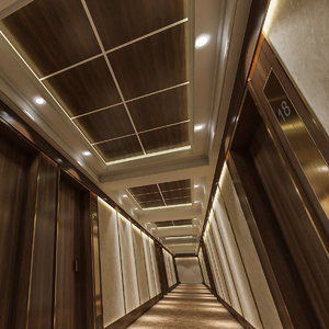 3D corridor interior