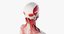 male skin skeleton muscles 3D