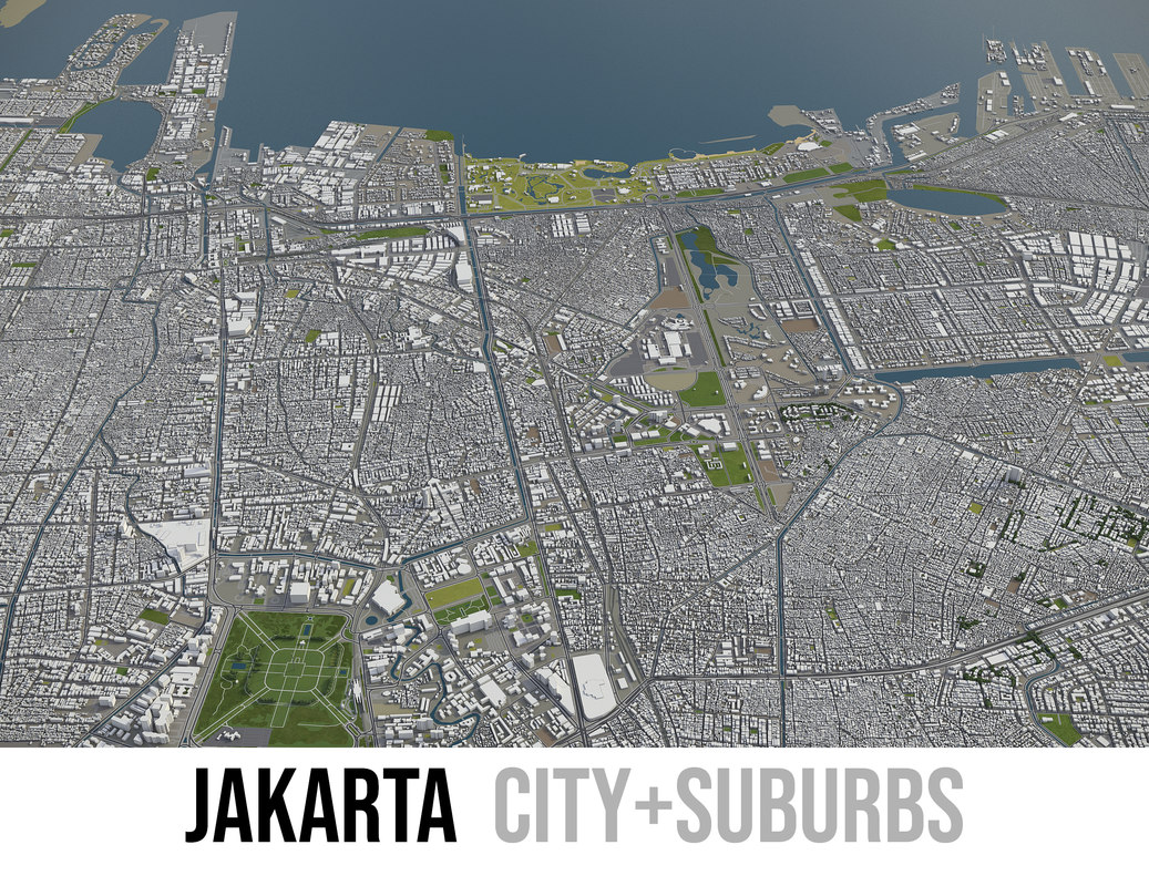 City jakarta area - 3D model - TurboSquid 1407565