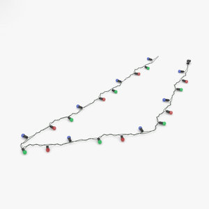 3D christmas string lights model