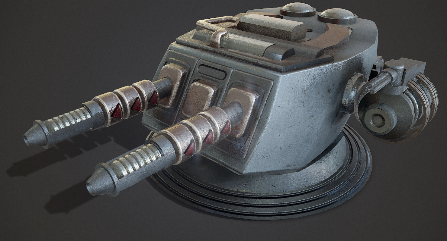 科幻重型火炮x13包3d模型