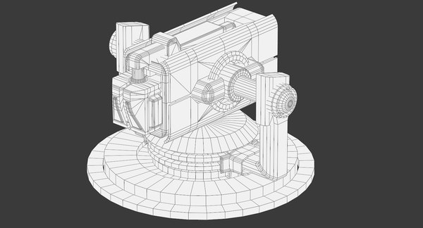 Heavy sci-fi turrets x13 3D model - TurboSquid 1407702