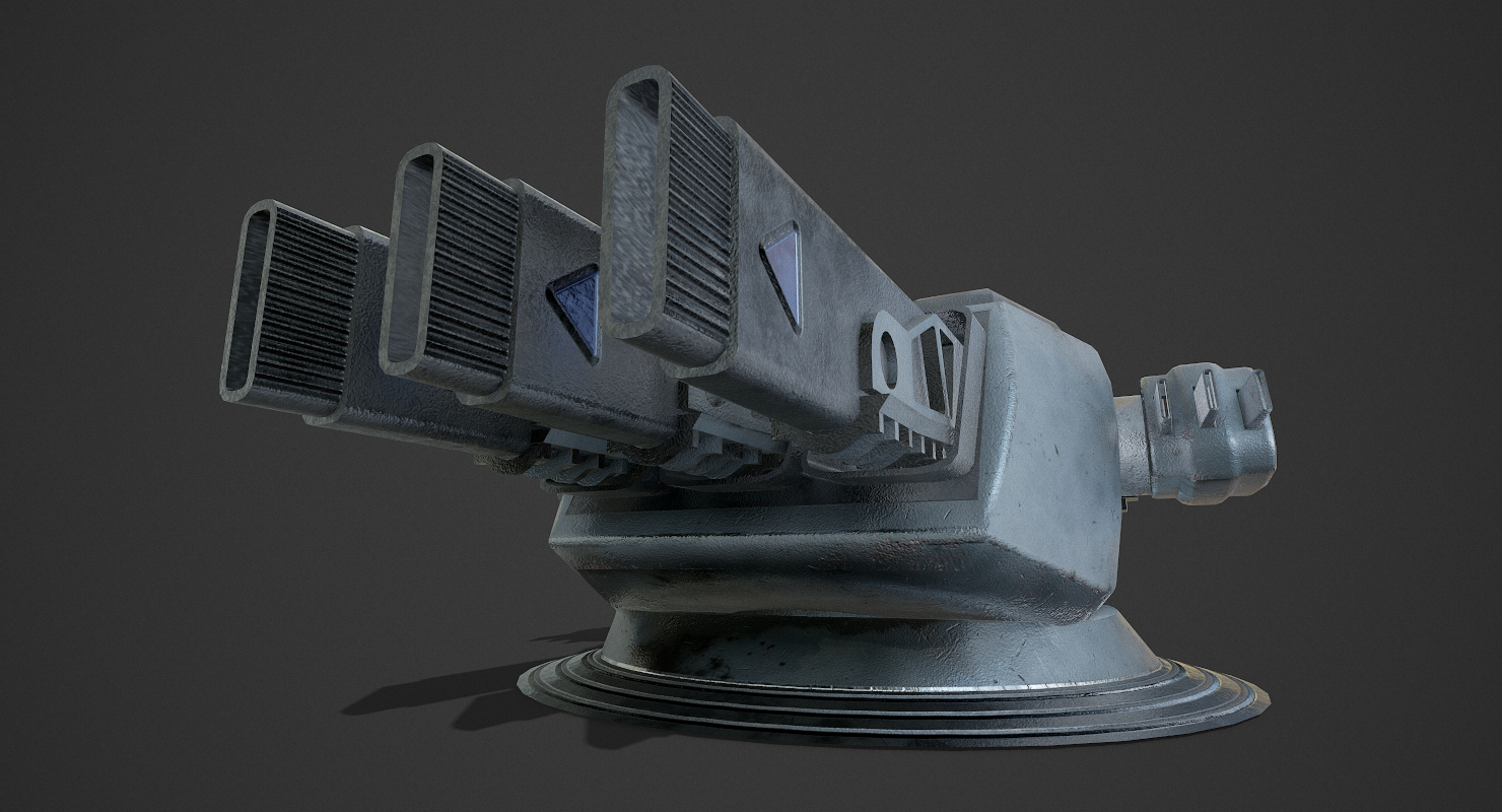 科幻重型火炮x13包3d模型