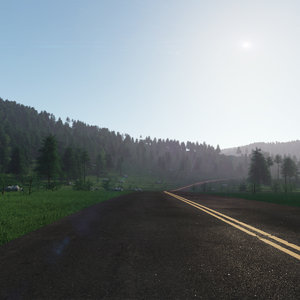 3D road highlands model