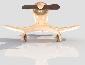 wooden toy airplane model