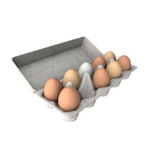 3D eggs fridge kitchen model
