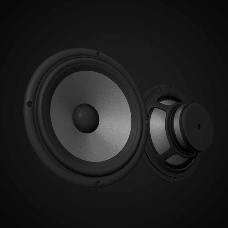 3D model bass speaker TurboSquid 1267574
