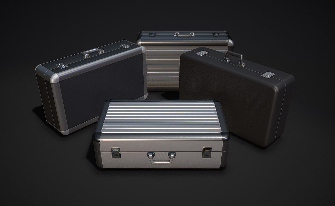 3D metal briefcases model TurboSquid 1407901
