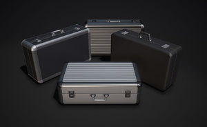 3D metal briefcases - model