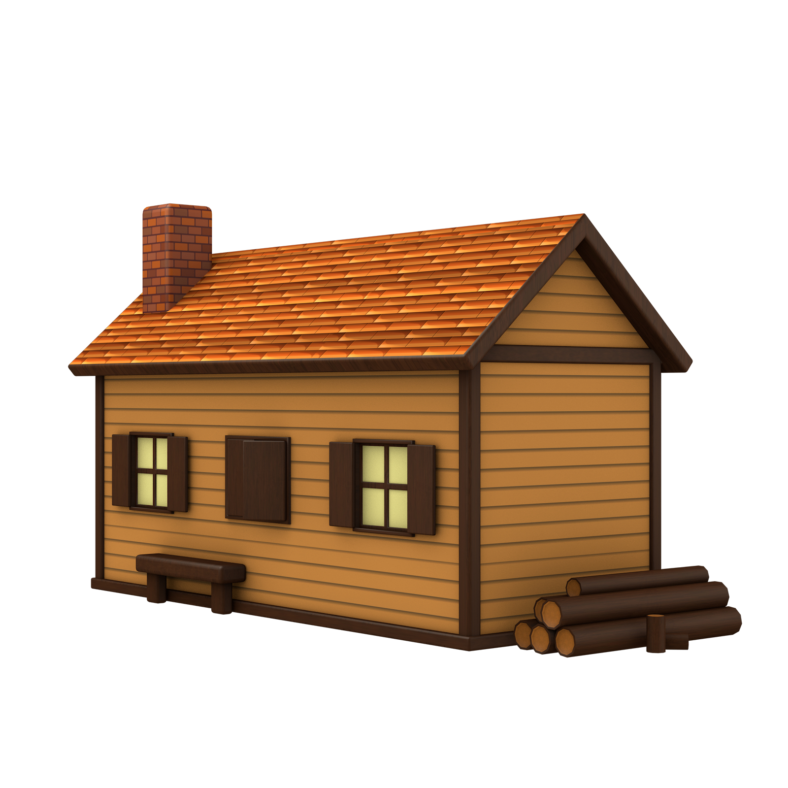 Cartoon wood house 3D TurboSquid 1407891
