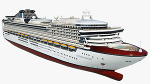 3D cruise vessel sapphire princess model