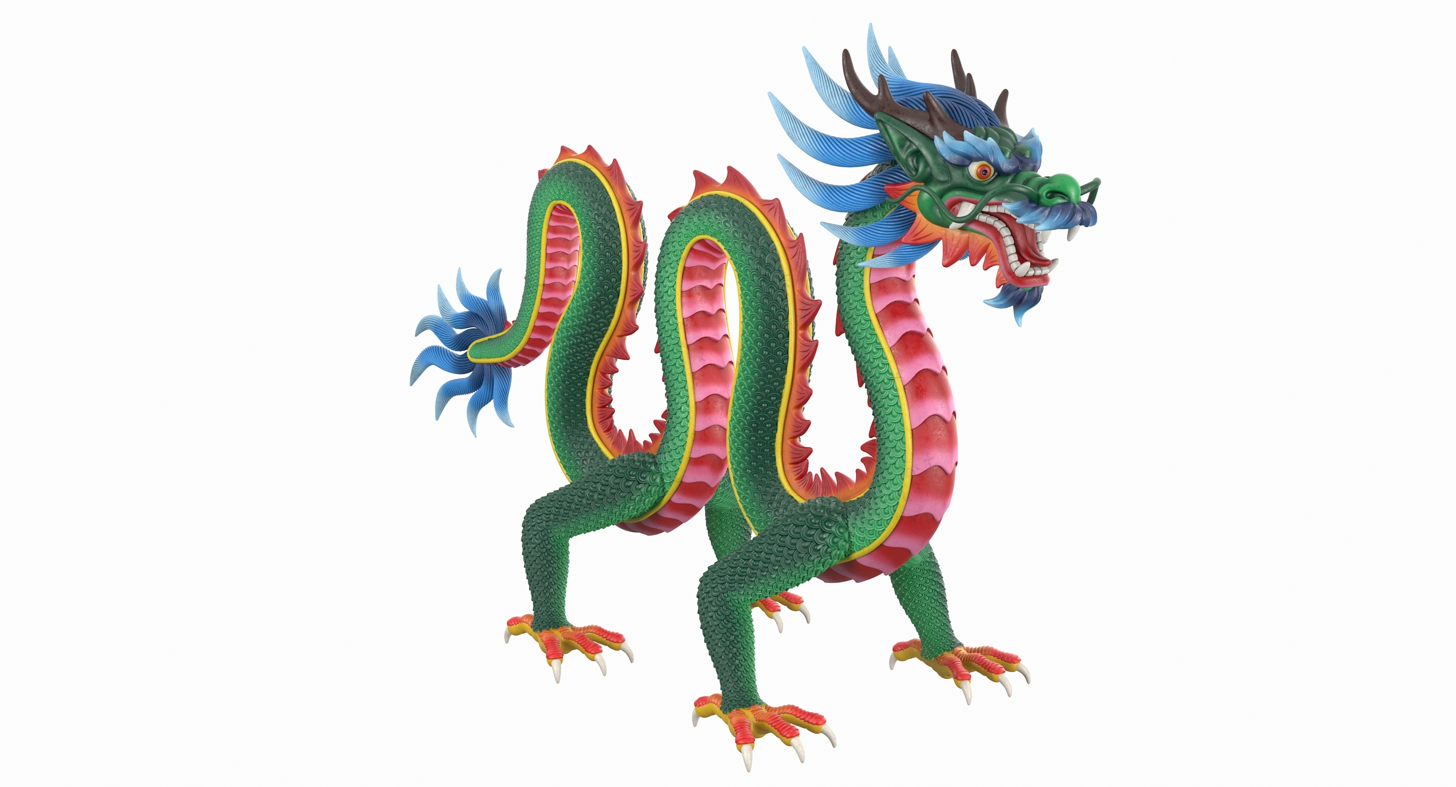 Китайский дракон 3d модель