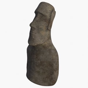 easter island moai statue model