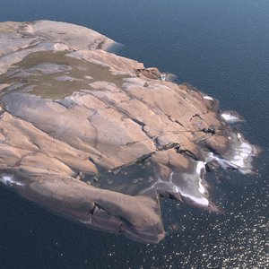 large coastal rock formation model
