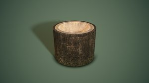 3D bark bowl model