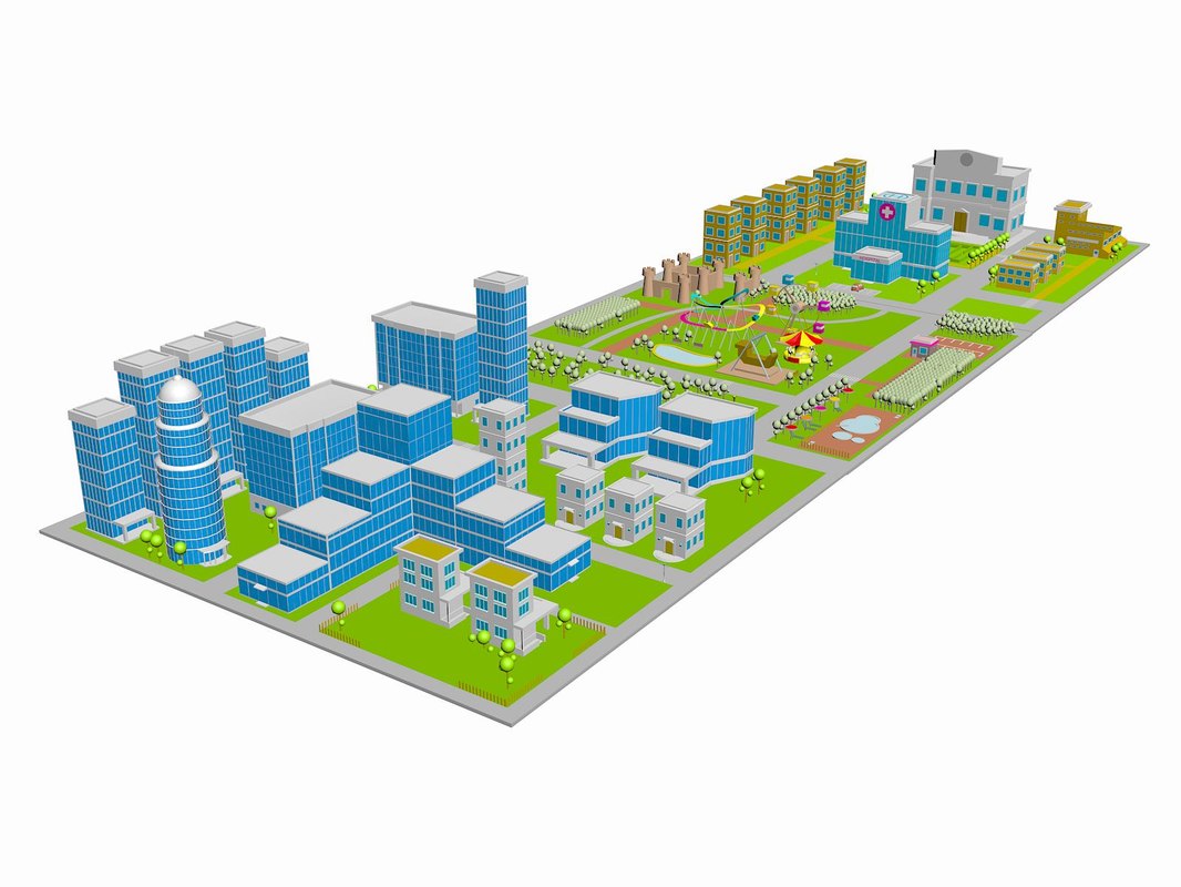 District level model TurboSquid 1408410