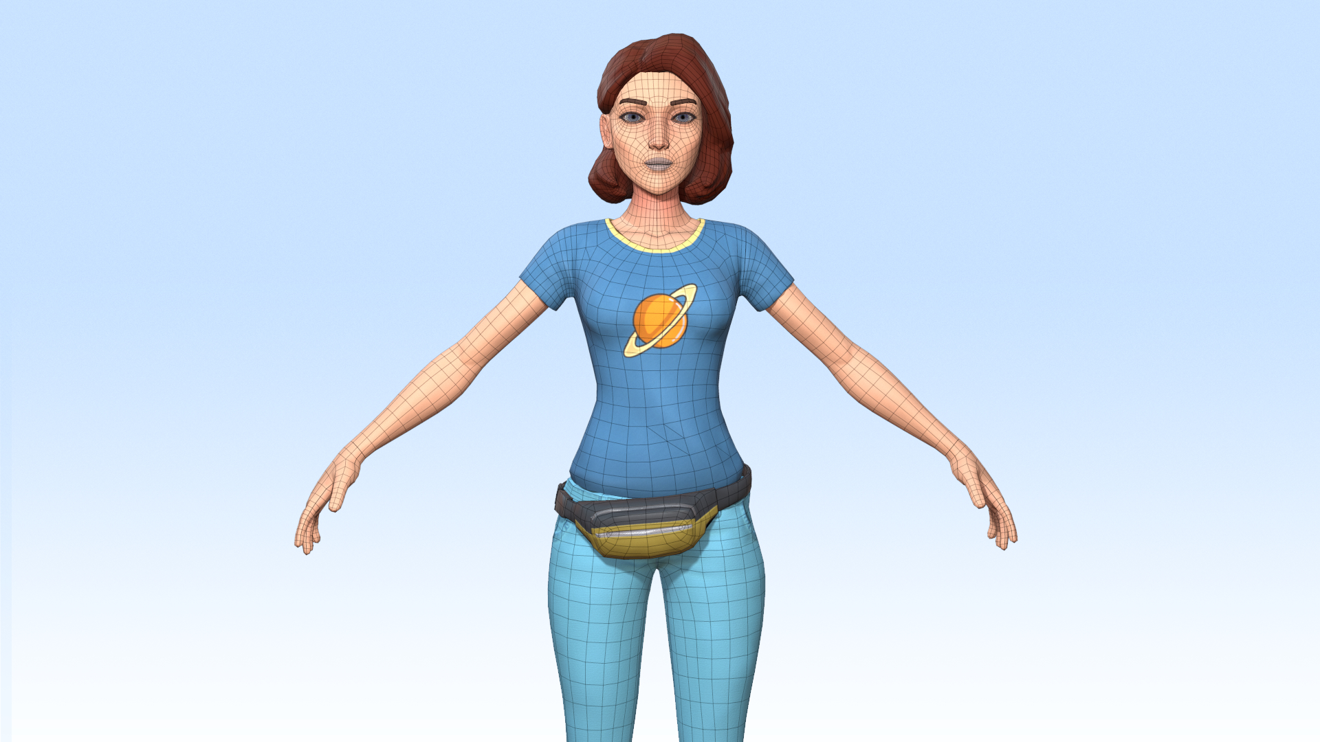 女性游戏角色3d模型