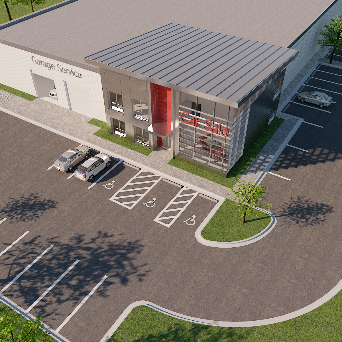 3D car dealership model TurboSquid 1408503