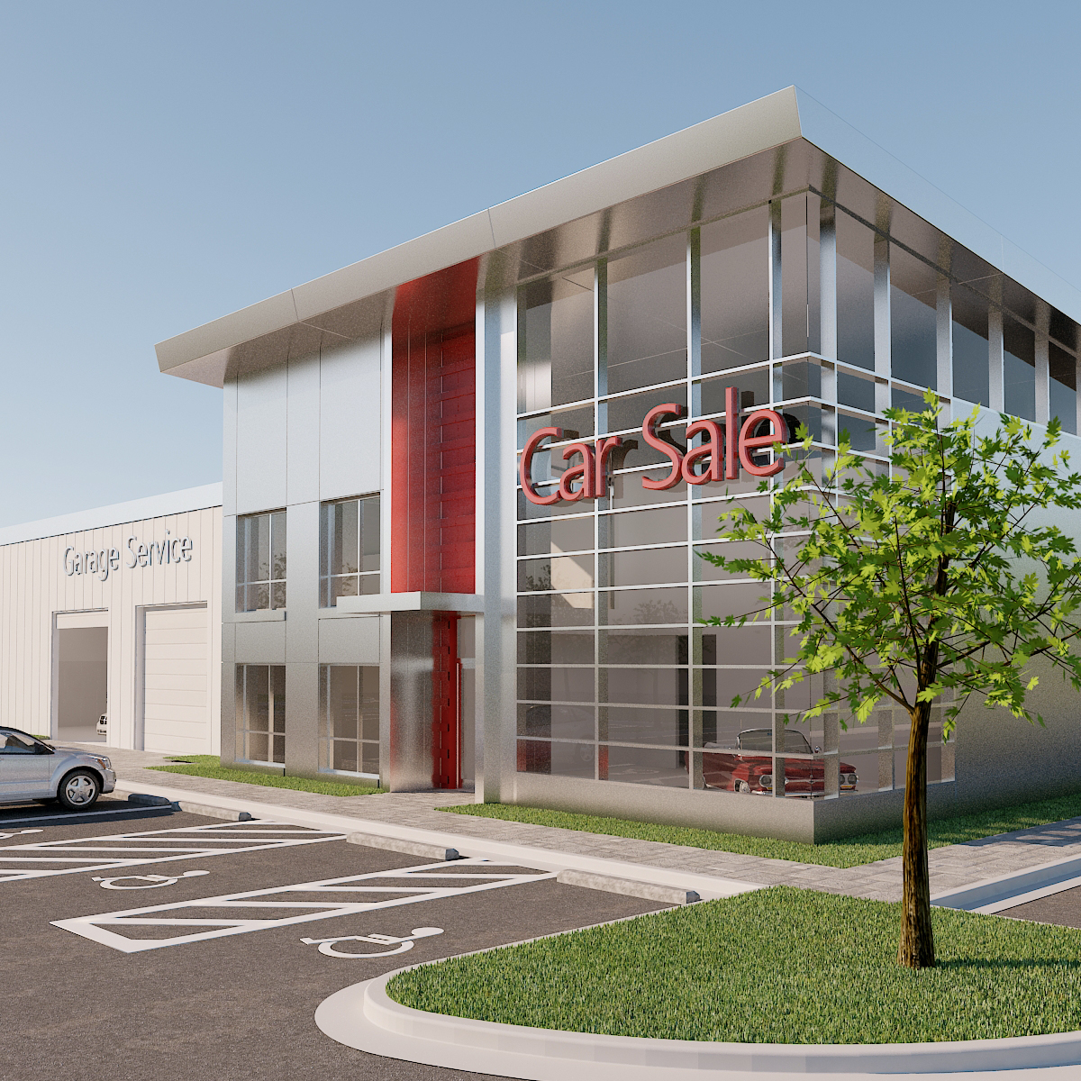 3D car dealership model TurboSquid 1408503