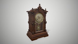 antique mantel clock 3D model
