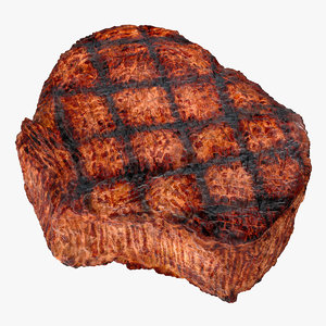 3D grilled beef strip steak