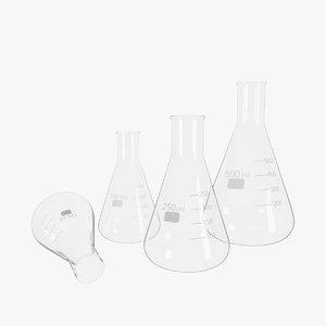 conical flask medium 3D model