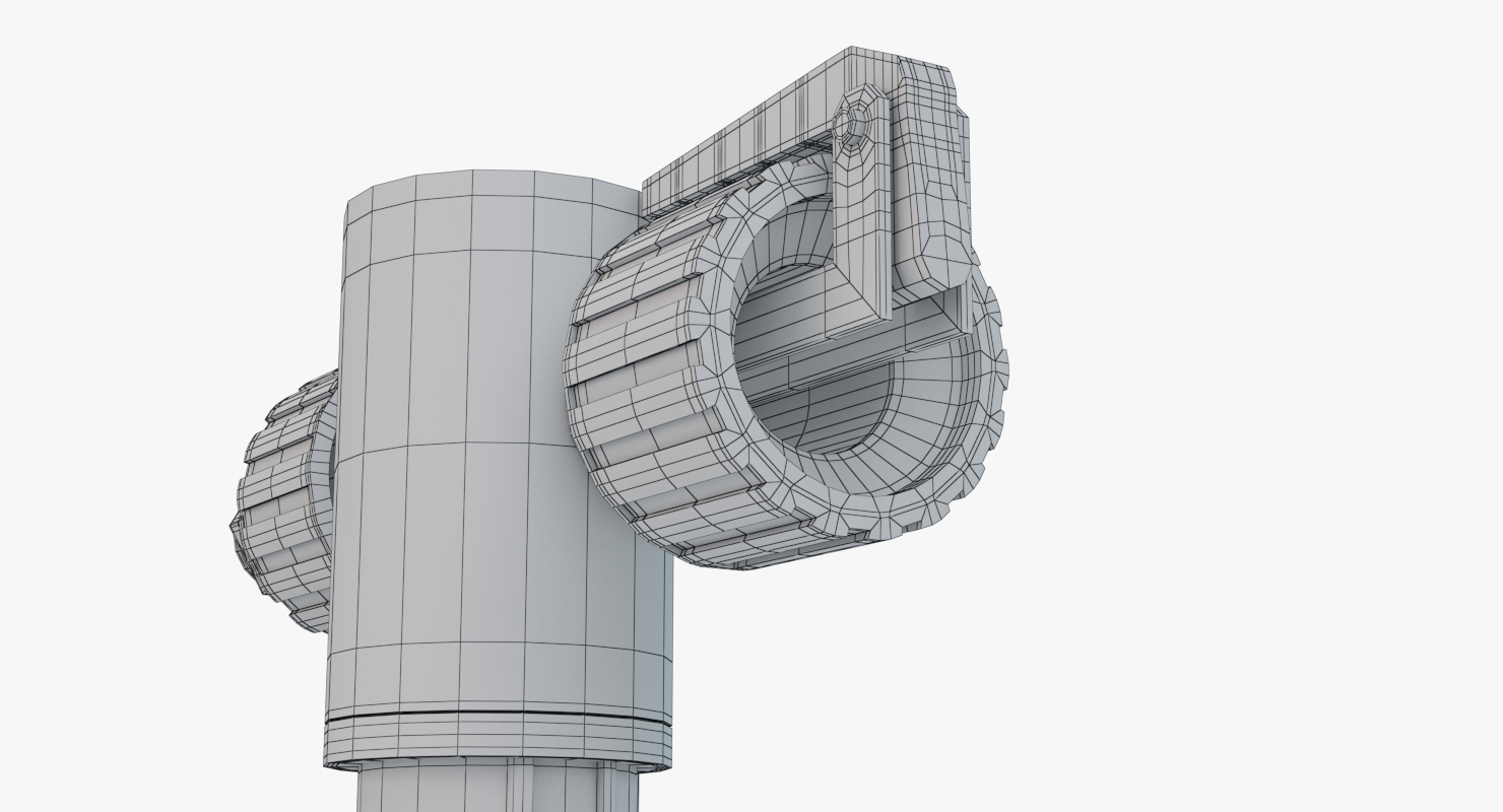 侧填充阀3d模型