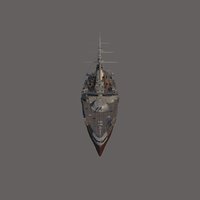 battleship hms ocean 3D